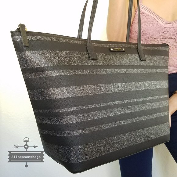NWT Kate spade HANI Haven lane large tote stripe - Picture 2 of 7